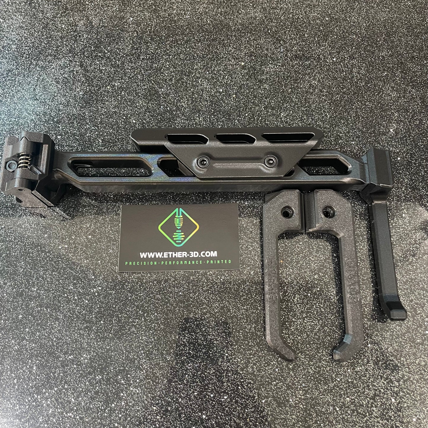 Carbon Fiber Folding Picatinny Tailhook Stock With Cheek Riser