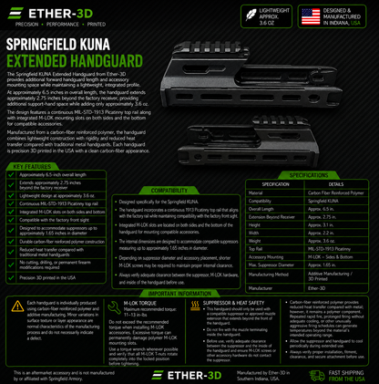 Springfield KUNA Extended Handguard