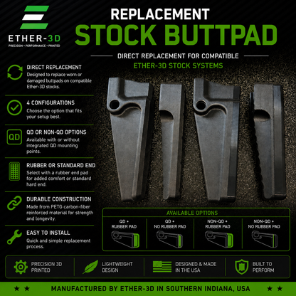 Ether-3D Replacement Stock Buttpad