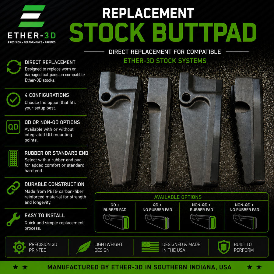Ether-3D Replacement Stock Buttpad
