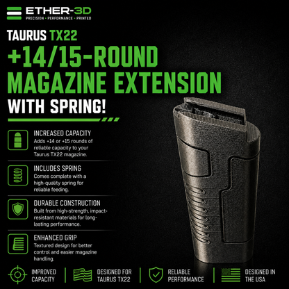 Taurus TX22 +14/15-Round .22 LR Magazine Extension