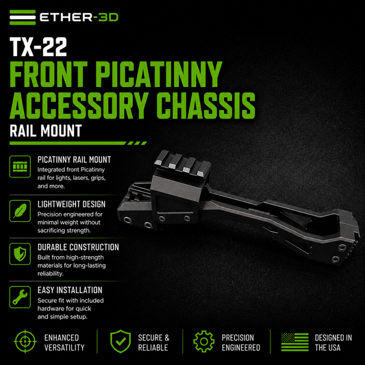 TX-22 Front Picatinny Accessory Chassis – Rail Mount