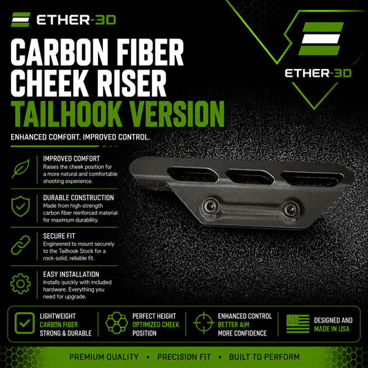 Carbon Fiber Cheek Riser – Tailhook Version