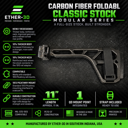 New Design Carbon Fiber Foldable Classic Stock