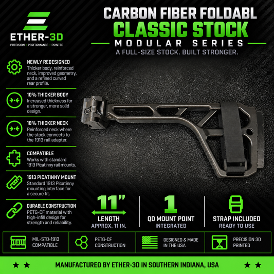 New Design Carbon Fiber Foldable Classic Stock