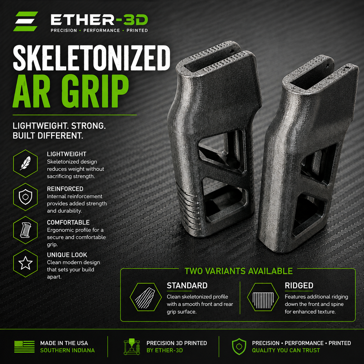 Skeletonized AR Grips