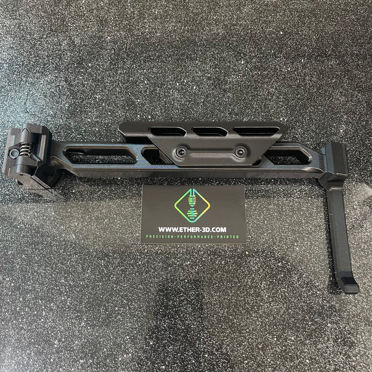 Carbon Fiber Folding Picatinny Tailhook Stock With Cheek Riser