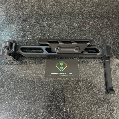 Carbon Fiber Folding Picatinny Tailhook Stock With Cheek Riser