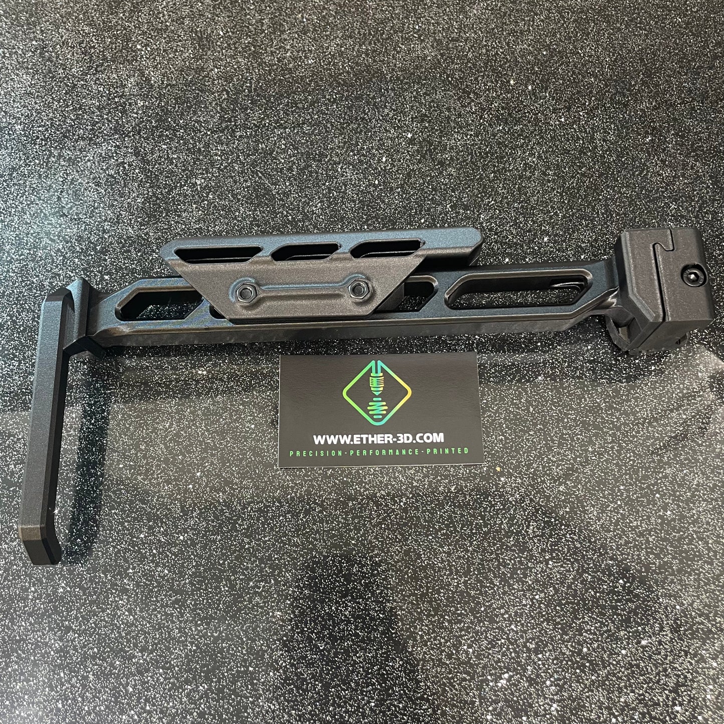 Carbon Fiber Folding Picatinny Tailhook Stock With Cheek Riser