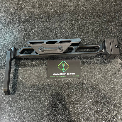 Carbon Fiber Folding Picatinny Tailhook Stock With Cheek Riser