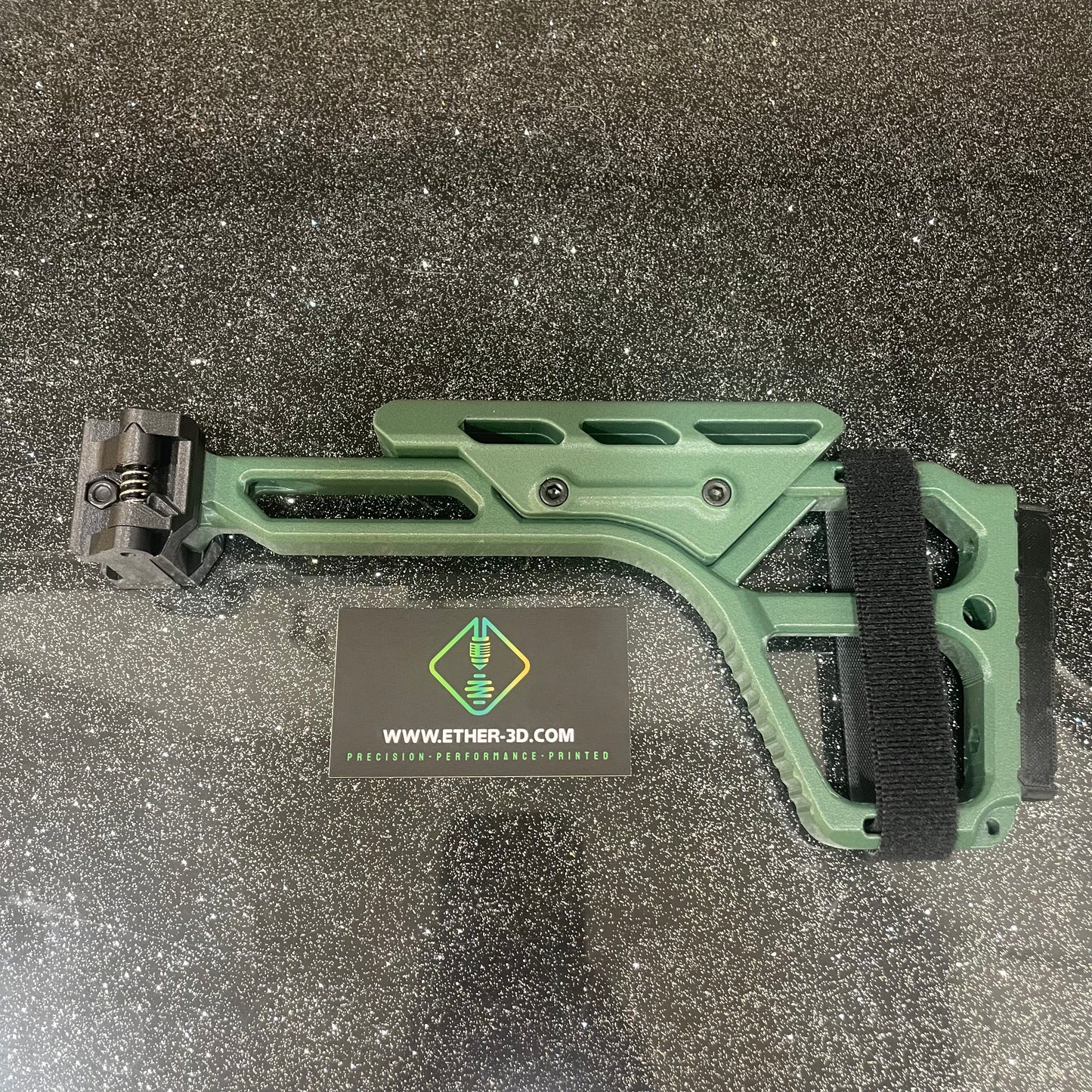 Carbon Fiber Folding Picatinny Classic Stock With Cheek Riser