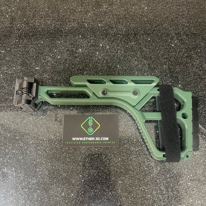 Carbon Fiber Folding Picatinny Classic Stock With Cheek Riser