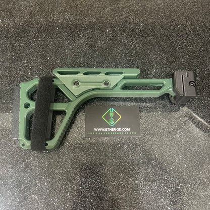 Carbon Fiber Folding Picatinny Classic Stock With Cheek Riser