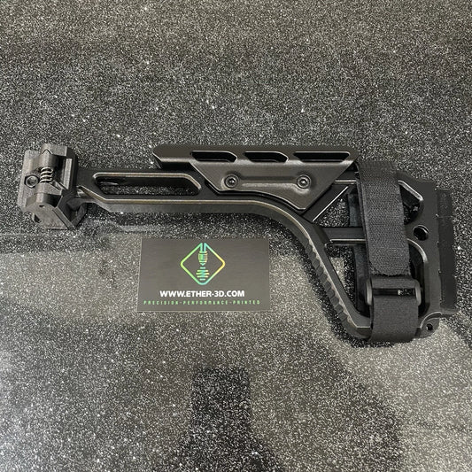 Carbon Fiber Folding Picatinny Classic Stock With Cheek Riser