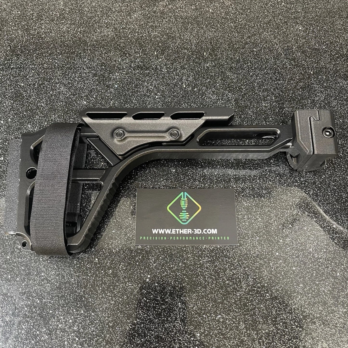 Carbon Fiber Folding Picatinny Classic Stock With Cheek Riser