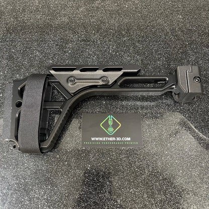 Carbon Fiber Folding Picatinny Classic Stock With Cheek Riser
